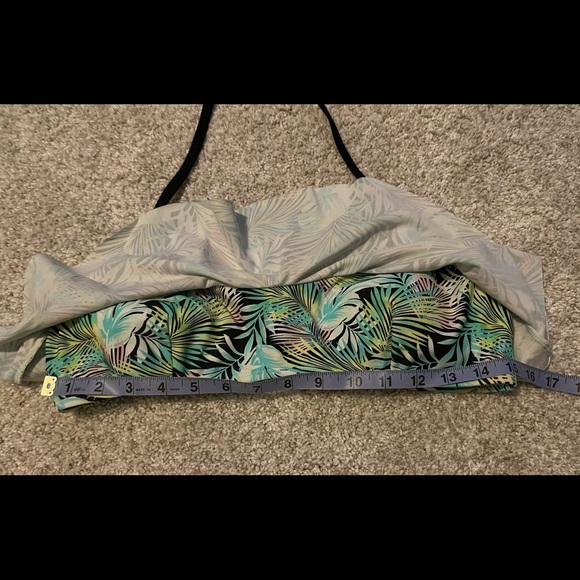 Xhilaration Leaf Print Flutter Bikini Top Size Large - Picture 4 of 6